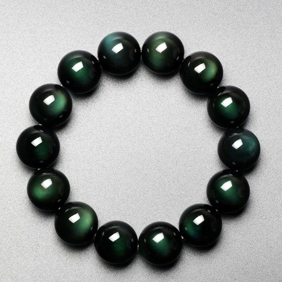 Natural obsidian bracelet