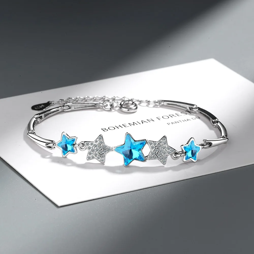Female blue star bracelet