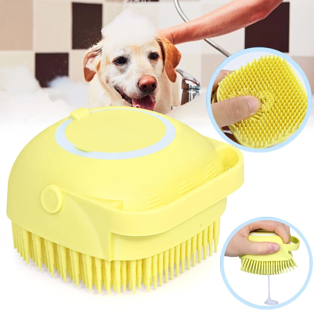 Multifunctional Soft Silicone Pet Dog Bath Massage Shampoo Brush