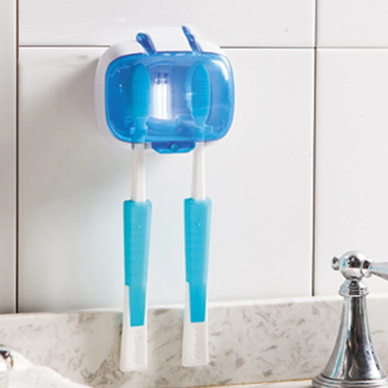 Hangable UV toothbrush sterilizer