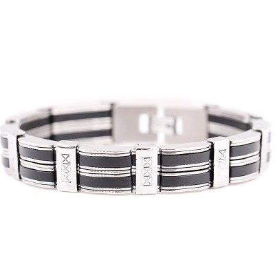 Silicone titanium steel bracelet