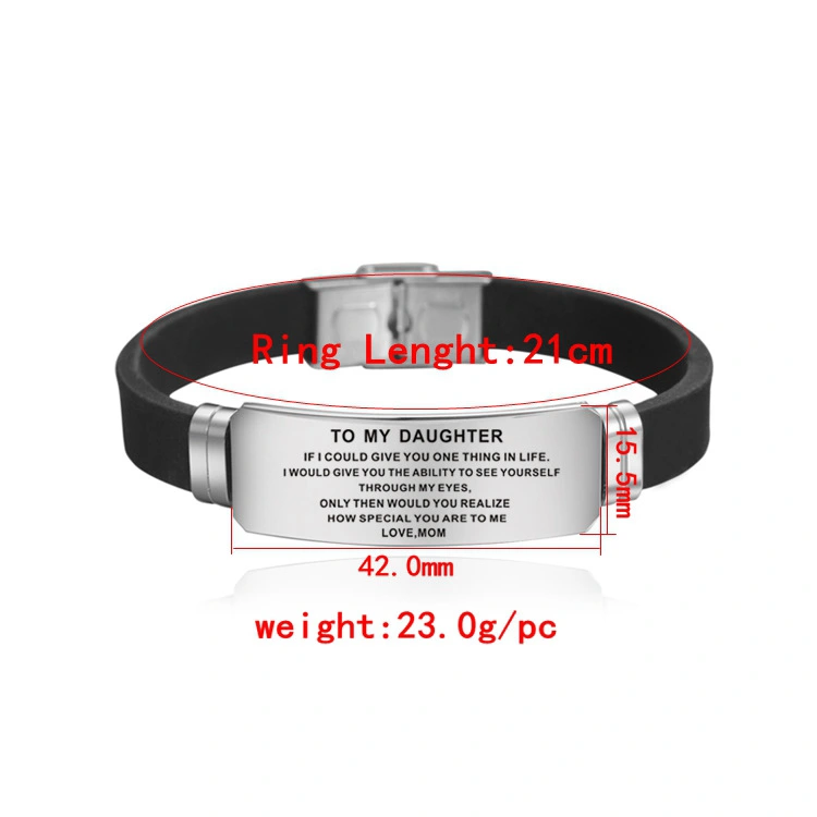 Stainless Steel Engraved Bracelet