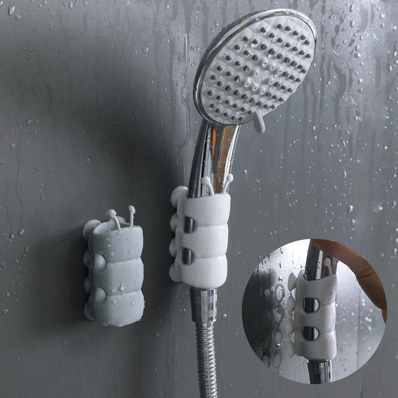 Punch-free shower suction cup fixed base