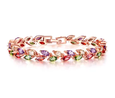 Bracelet Bracelet Jewelry Fashion Colorful Crystal Willow Bracelet Copper Zircon Bracelet