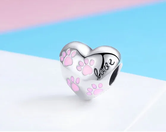 S925 cute pet imprint pendant