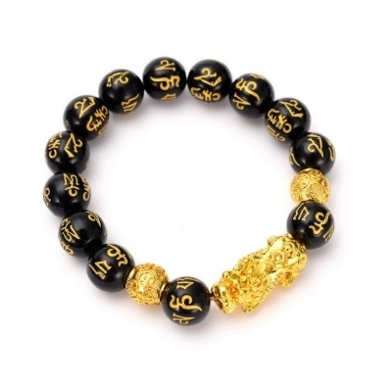 Fashion Black Gold Brave Beaded Bracelet