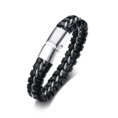 Braided Style personalized leather bracelet