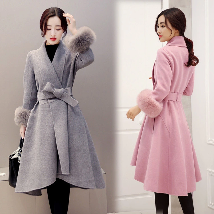 Slim long sweater coat coat