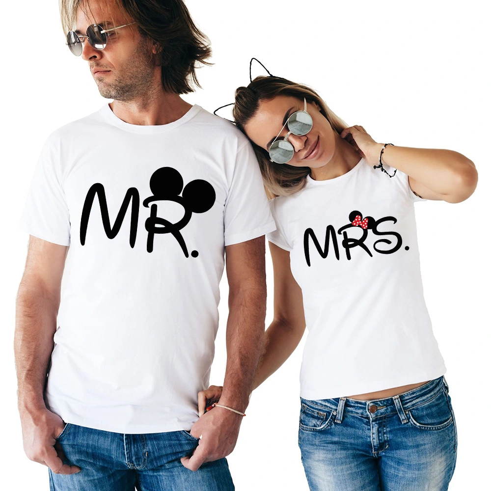Couple cartoon print T-shirt