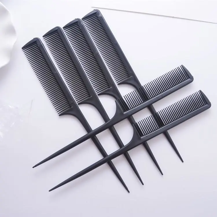 Black pointed tail comb beauty tool