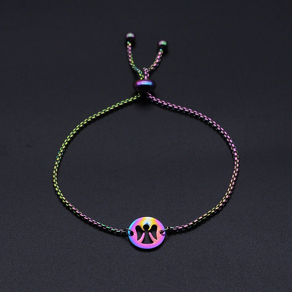 Colorful Titanium Steel Angel Bracelet