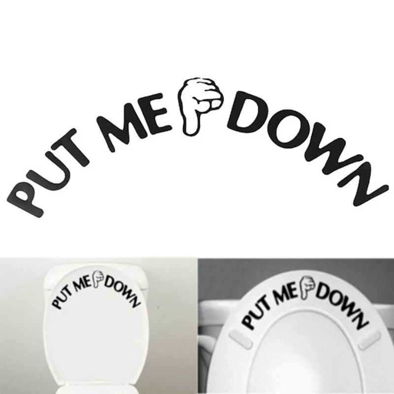 PUT ME DOWN stickers toilet wall stickers stickers toilet carved wall stickers waterproof