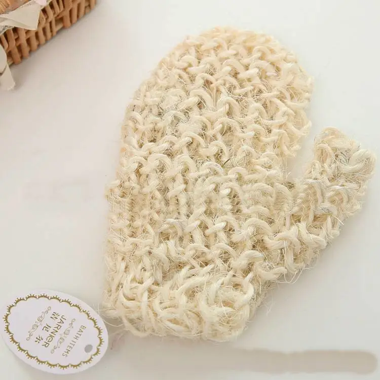 Hand woven sisal gloves exfoliate and exfoliate bath