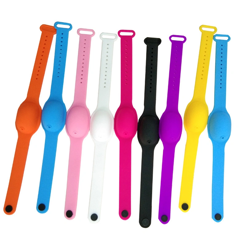 Water-free portable silicone disinfectant bracelet