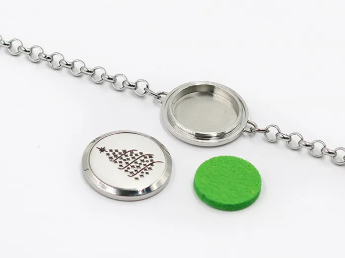 Stainless steel jewelry pentagram hollowed out perfume bracelet diffuser bracelet