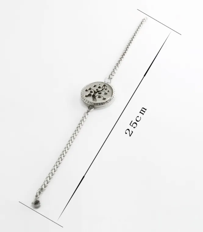 Stainless steel jewelry pentagram hollowed out perfume bracelet diffuser bracelet
