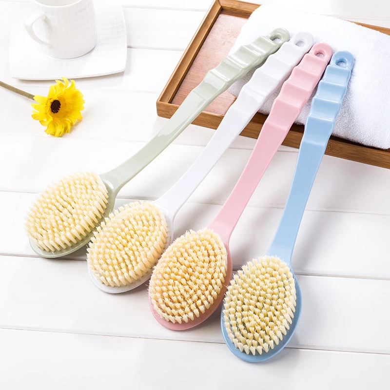 Bathroom massage long handle bath brush soft hair bath brush exfoliating back brush