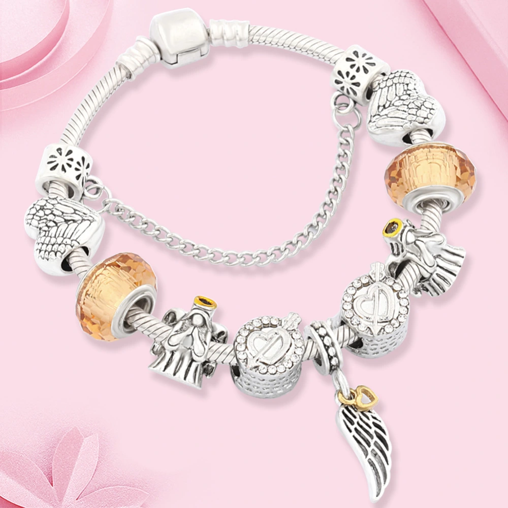 Guardian Angel Heart Wing Bracelet