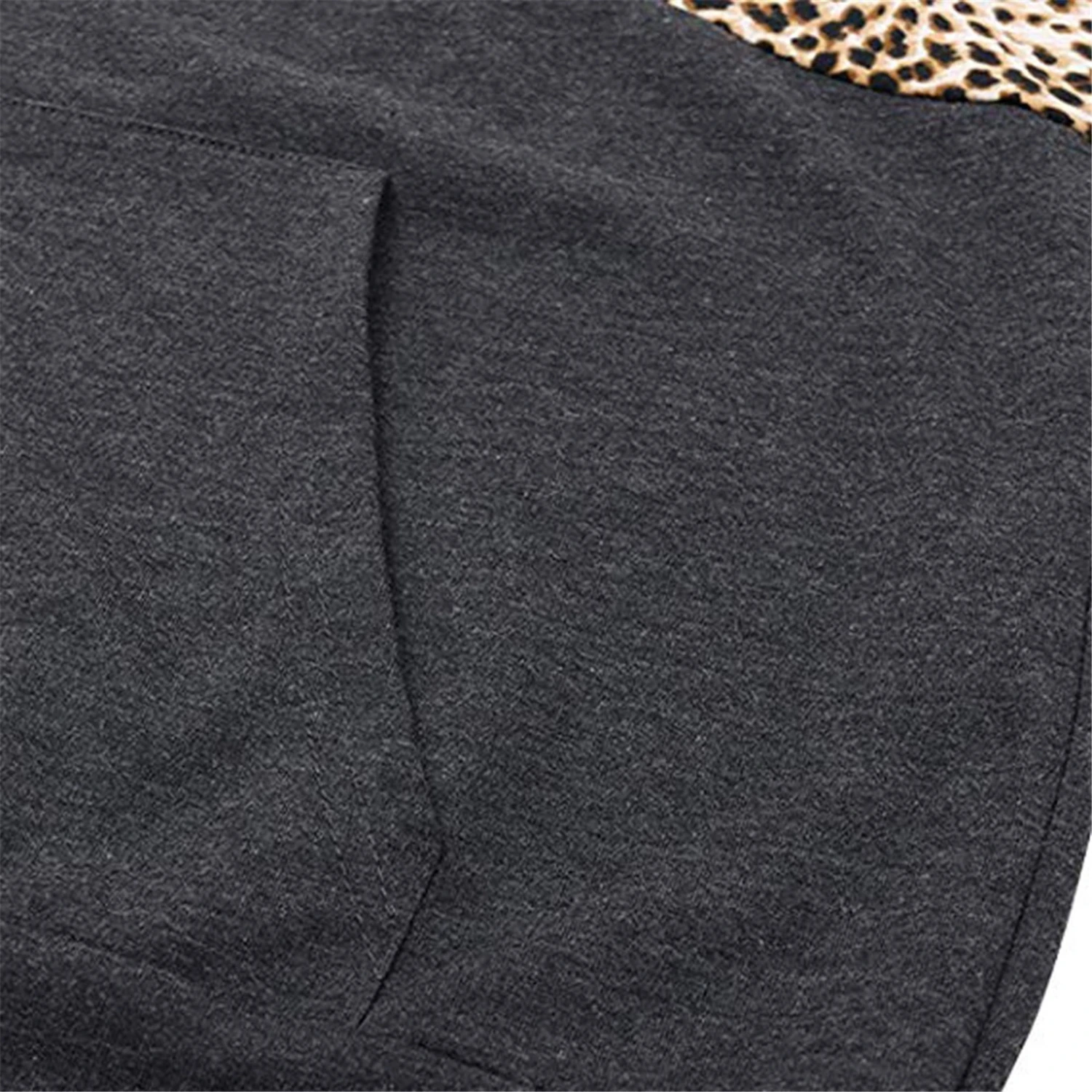 Paneled hooded printed sweatshirt