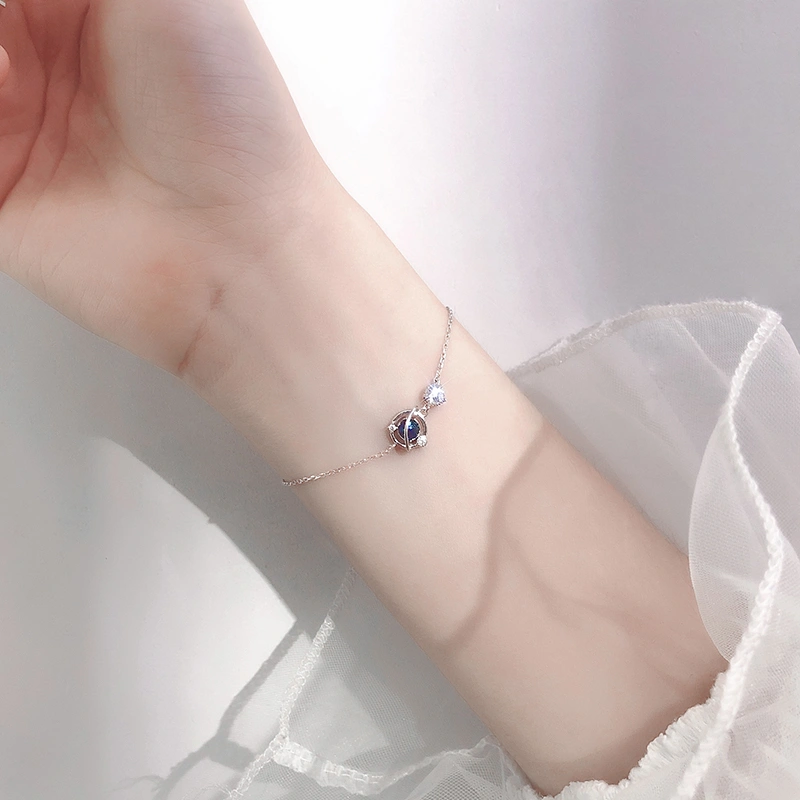 Silver cosmic star bracelet