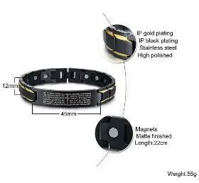 Stainless Steel Curved Brand Engraving Men's Bracelet