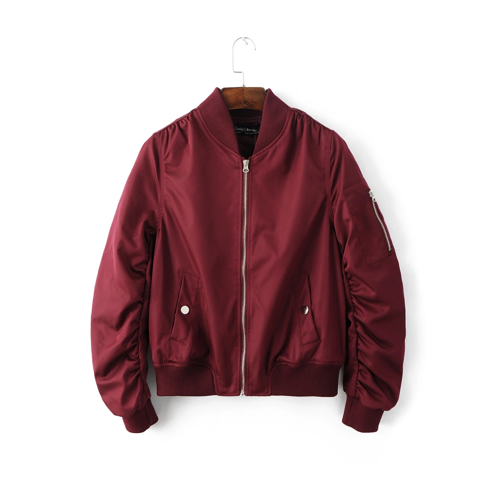 Stand collar flight jacket