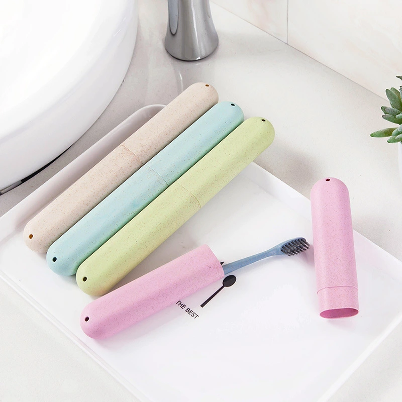 Wheat straw travel toothbrush portable storage box