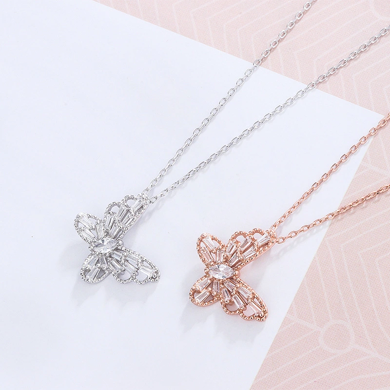 Net red ins butterfly clavicle chain