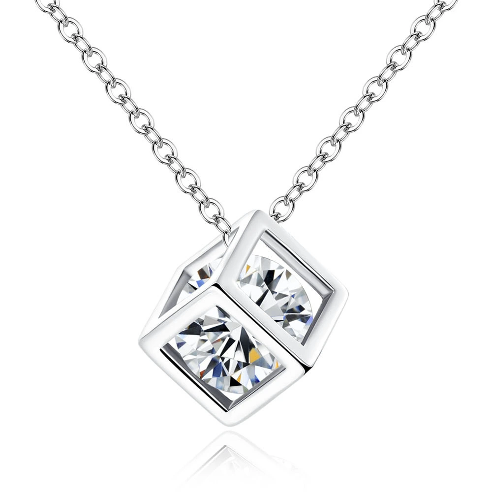 Square diamond pendant