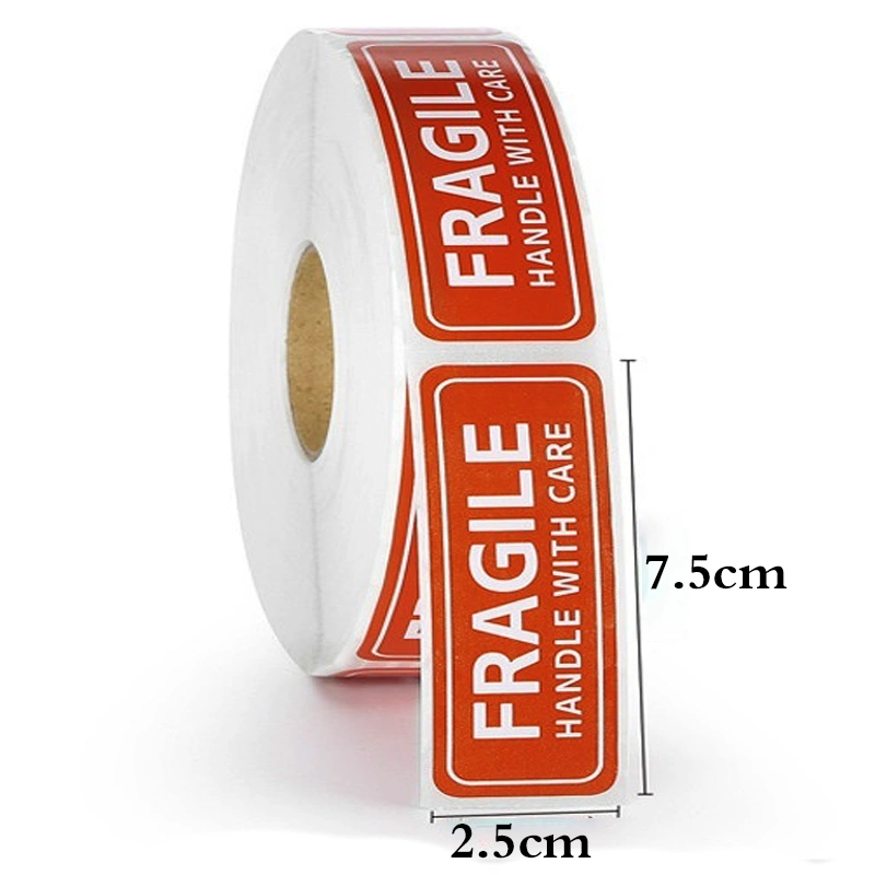 Fragile warning label sticker