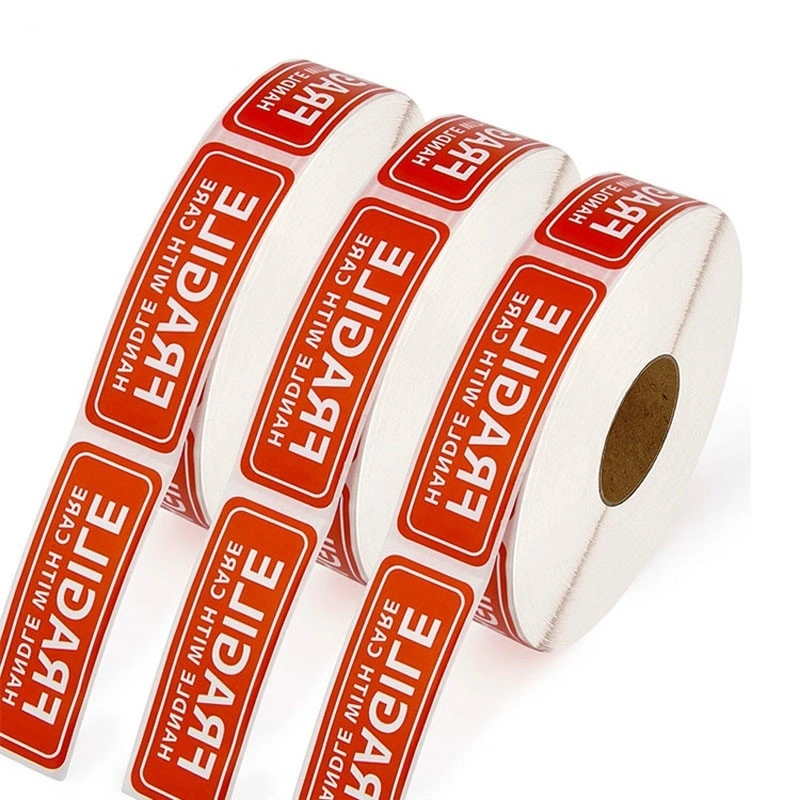Fragile warning label sticker