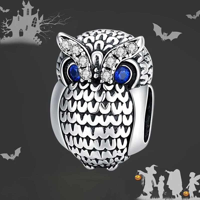 Owl 925 Silver Vintage Bracelet DIY Accessories