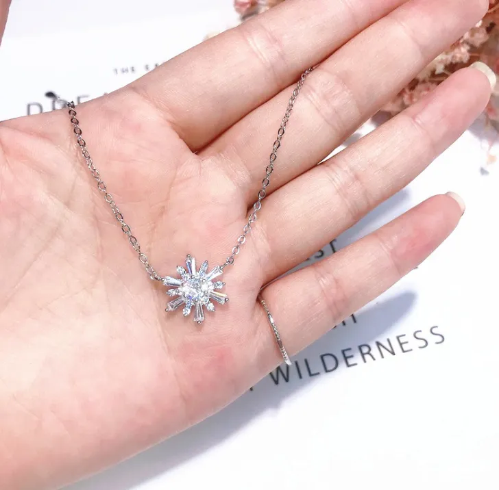 Korean temperament female clavicle chain transfer beads inlaid zircon style chain