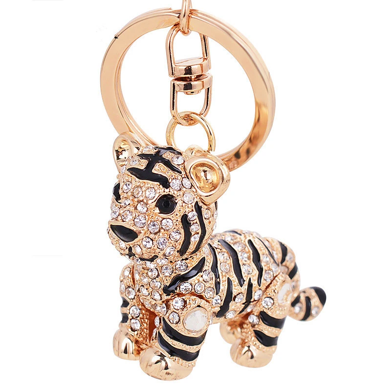 Little tiger metal keychain