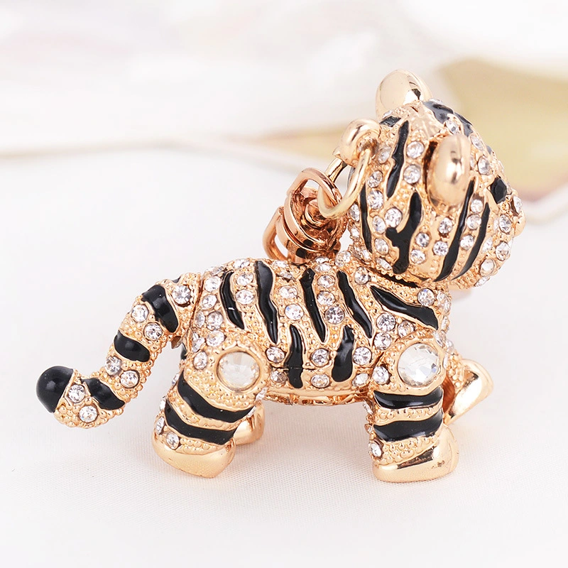 Little tiger metal keychain