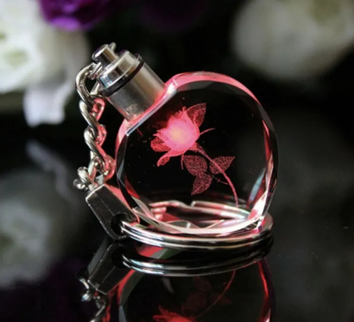 Details about New Fairy Heart Square Crystal LED Light Charm Key Chain Key Ring keyring Christmas Gift