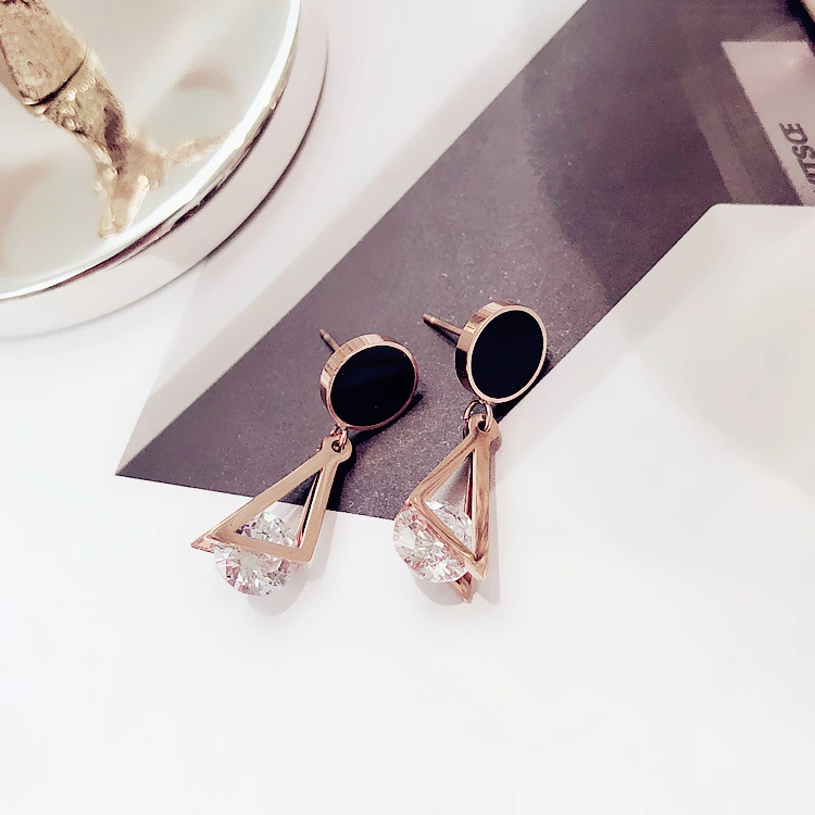 Geometric Double Triangle Stud Earrings