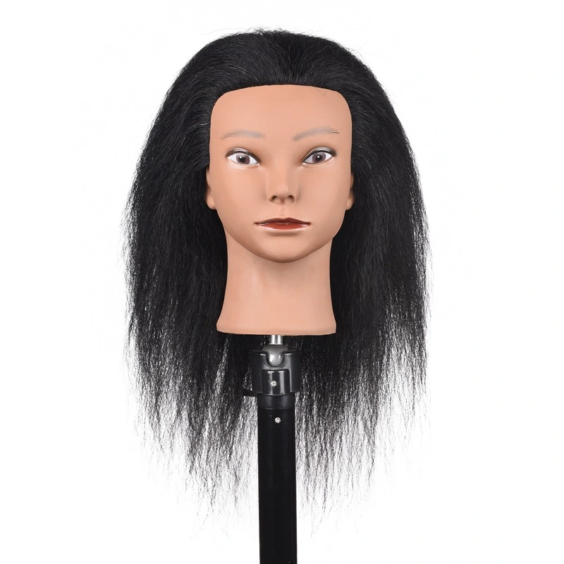 Brown Head Model Doll Head Animal Hair Black Head Model