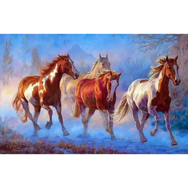 pictures by numbers diy Running Horse Home Decor Modular painting by numbers on canvas