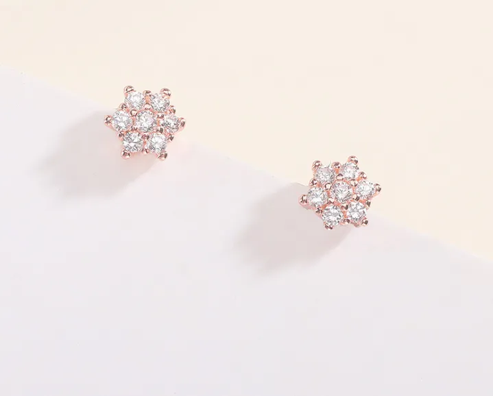 925 Snowflake Earrings