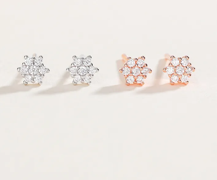 925 Snowflake Earrings