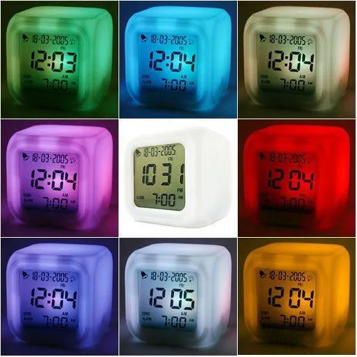 Color-changing colorful alarm clock