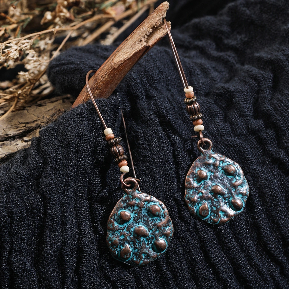 Bohemian alloy long earrings