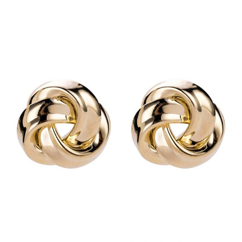 Metal personality button earrings