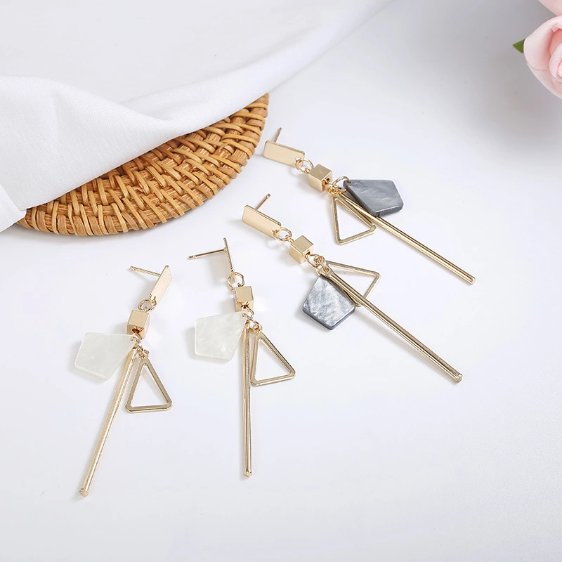 Simple personality geometric earrings long earrings earrings