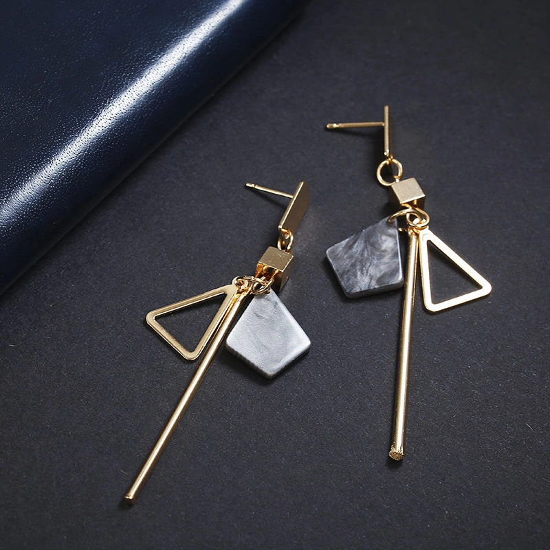 Simple personality geometric earrings long earrings earrings
