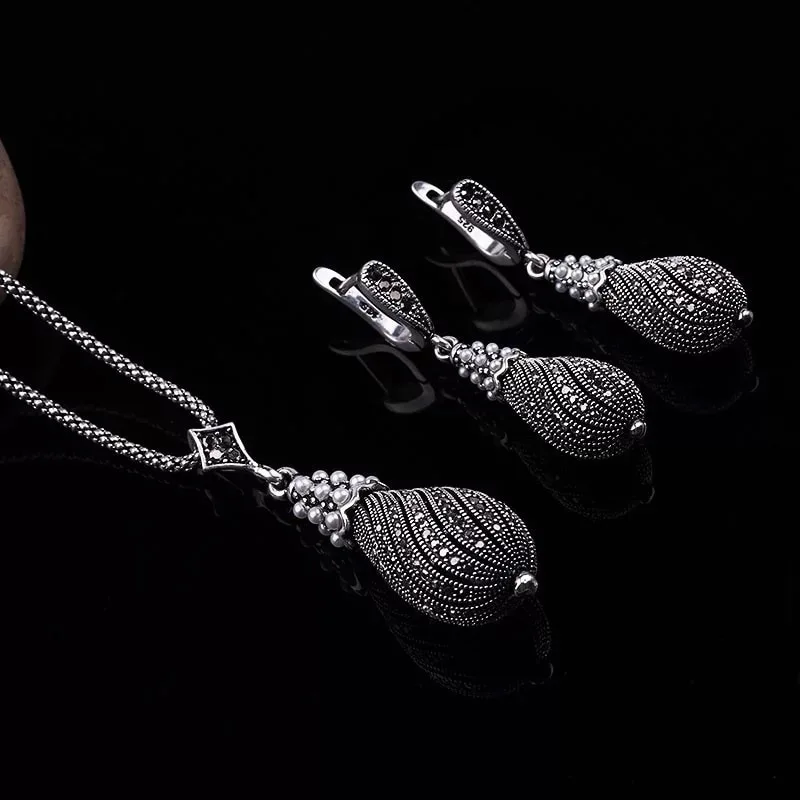 Vintage pearl drop two-piece necklace