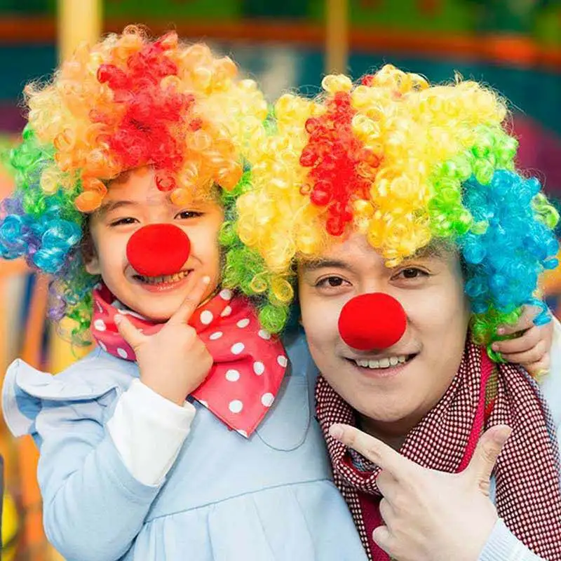 Halloween Children'S Day Performance Props Clown Nose Clown Wig April Fool'S Day Funny Big Nose Red Nose