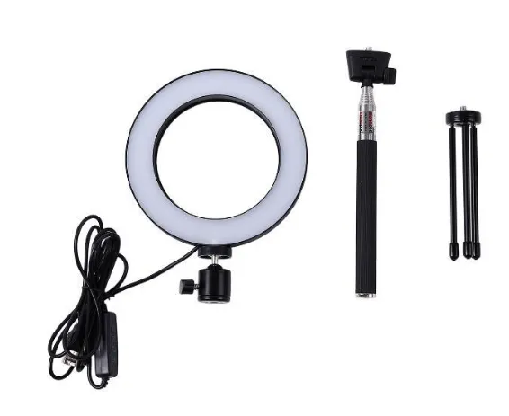 Mobile phone live fill light anchor beauty soft light flashing live triangle bracket light photo ring light