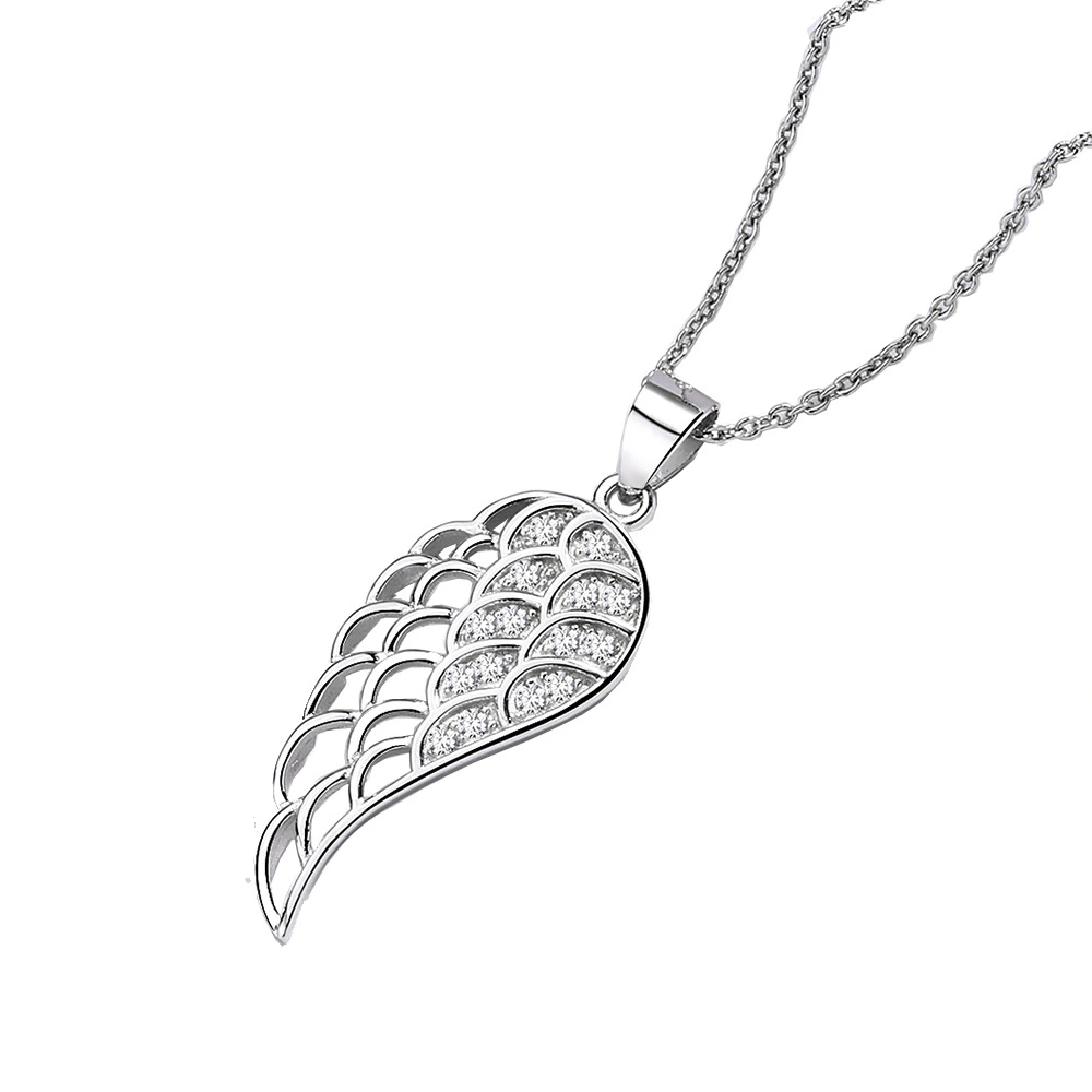 Fashion Simple Angel Wing Necklace in Sterling Silver